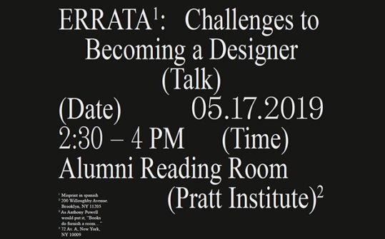 Errata: Books Do Clutter a Room. NYC x Design 2019