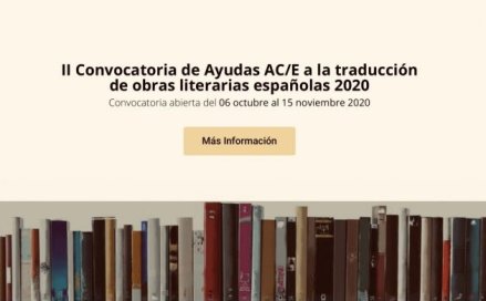 II Convocatoria de Ayudas AC/E a la traducci&oacute;n de obras literarias espa&ntilde;olas 2020